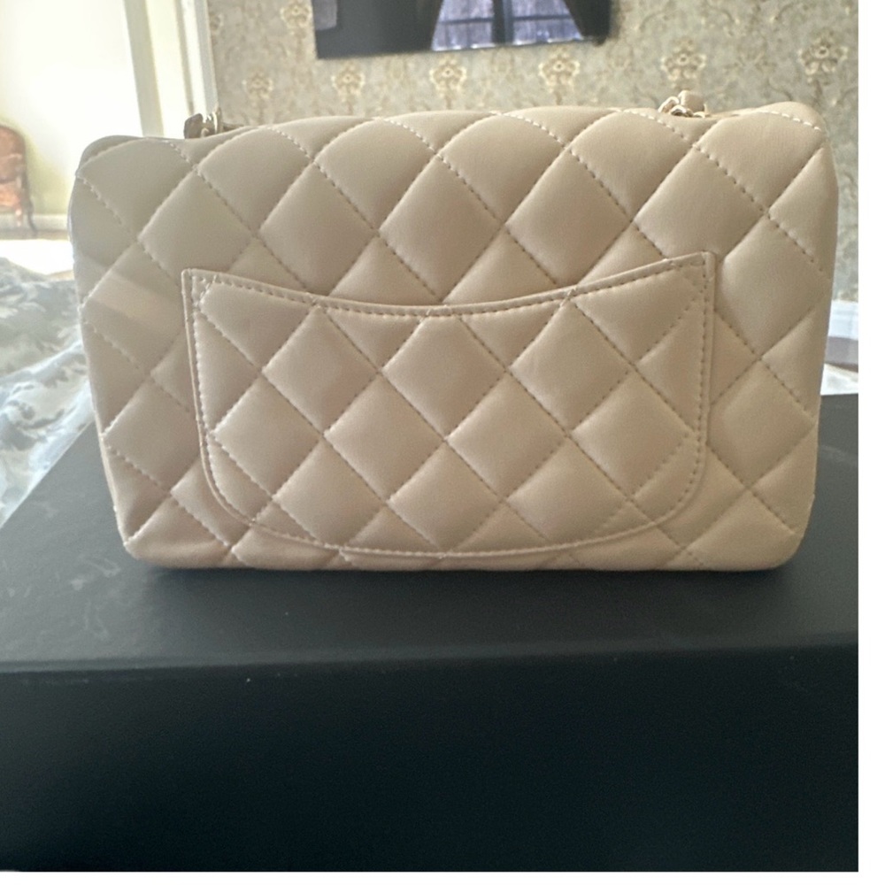 Chanel Beige Quilted Shoulder Bag - Picture 2 of 10